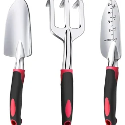 DTOPBUYAGE - Kit d'outils de jardinage 3 - pièces rouge dtopbuyage