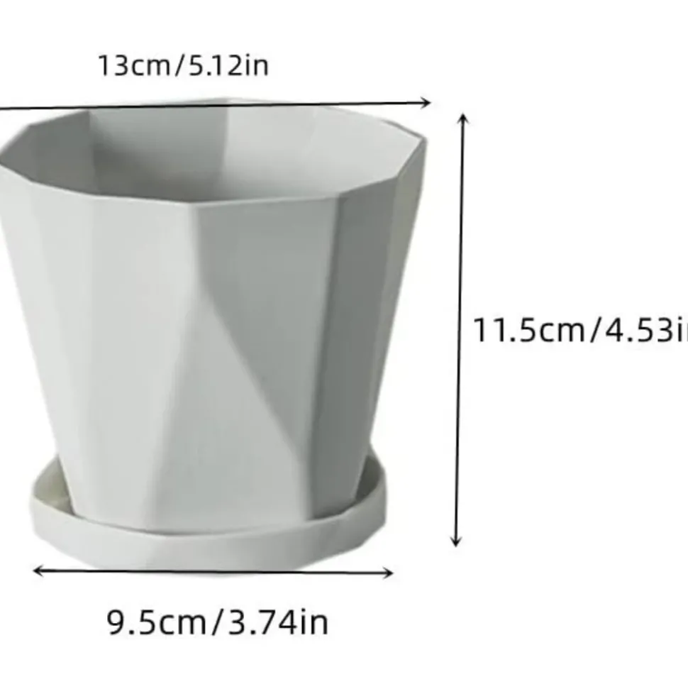 DTOPBUYAGE - Lot 3 pots fleurs plastique 13cm