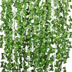 DTOPBUYAGE - Rameaux de lierre artificiels et feuilles fausses pour décoration suspendue dtopbuyage