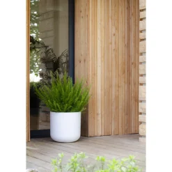 EDA - Pot Graphit’Up rond en polypropylène blanc - D.38,5 cm