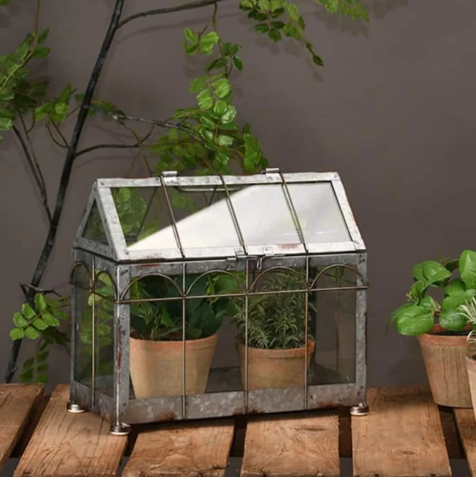 ESSCHERT DESIGN - Mini serre fer et verre 29 cm longueur