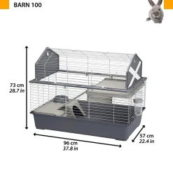 FERPLAST - Clapier barn 100 96x57x73 cm gris
