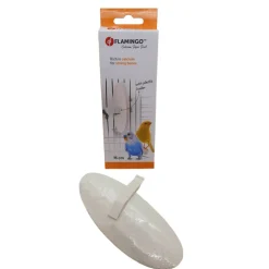 FLAMINGO - Un os de seiche blanc 15 cm avec support pour oiseaux