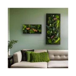 FLOWERBOX - Tableau végétal stabilisé canopé rectangle 57 x 27 cm