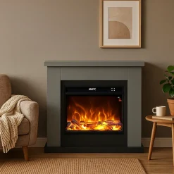 FUEGO - Cheminee murale 1500w fuego paolo antracita