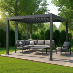 GECKO JARDIN - Pergola bioclimatique 3x3 m isis