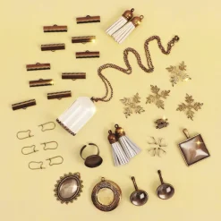 GRAINE CRÉATIVE - Coffret d'accessoires pour bijoux cuivrés