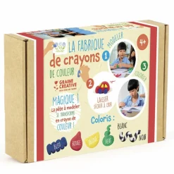 GRAINE CRÉATIVE - Coffret diy je fabrique mes crayons de couleurs