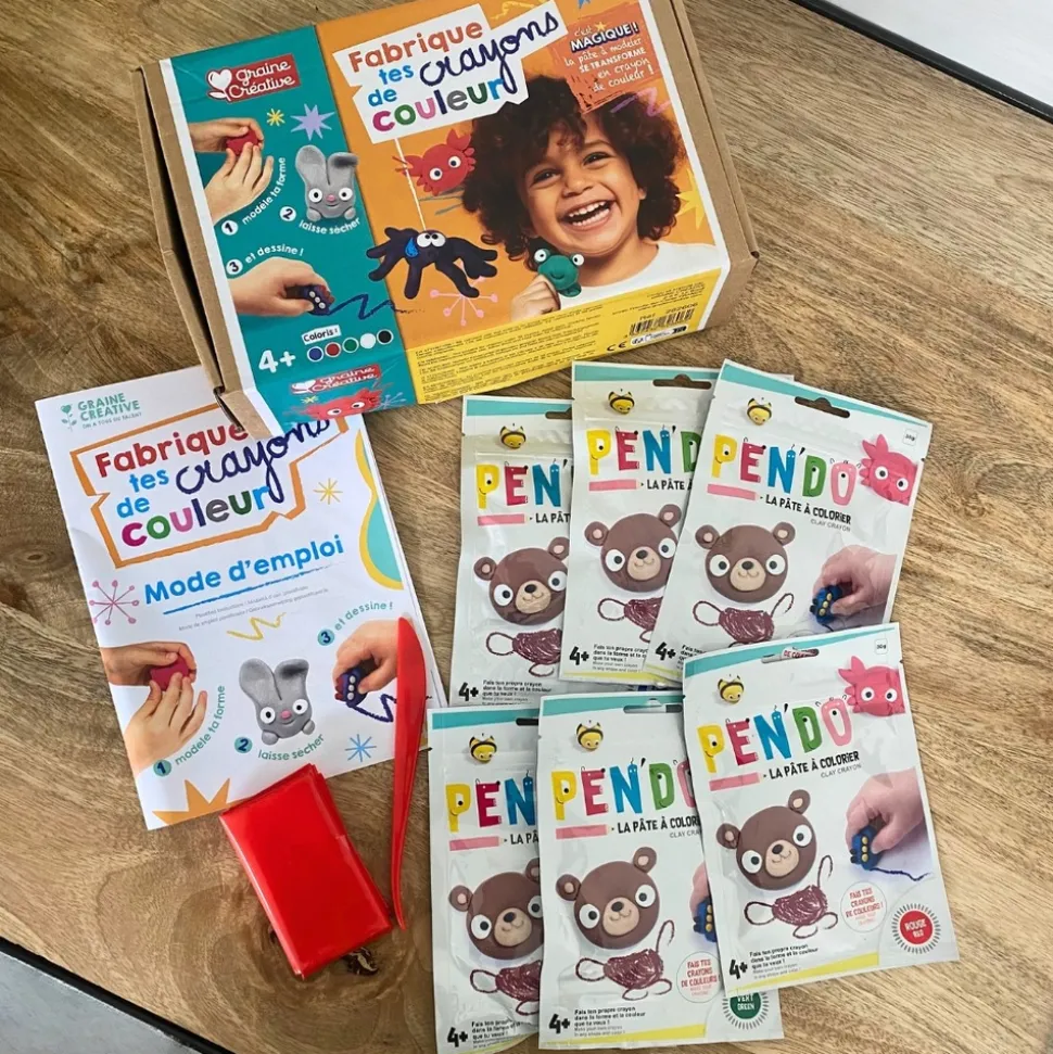 GRAINE CRÉATIVE - Coffret diy je fabrique mes crayons de couleurs