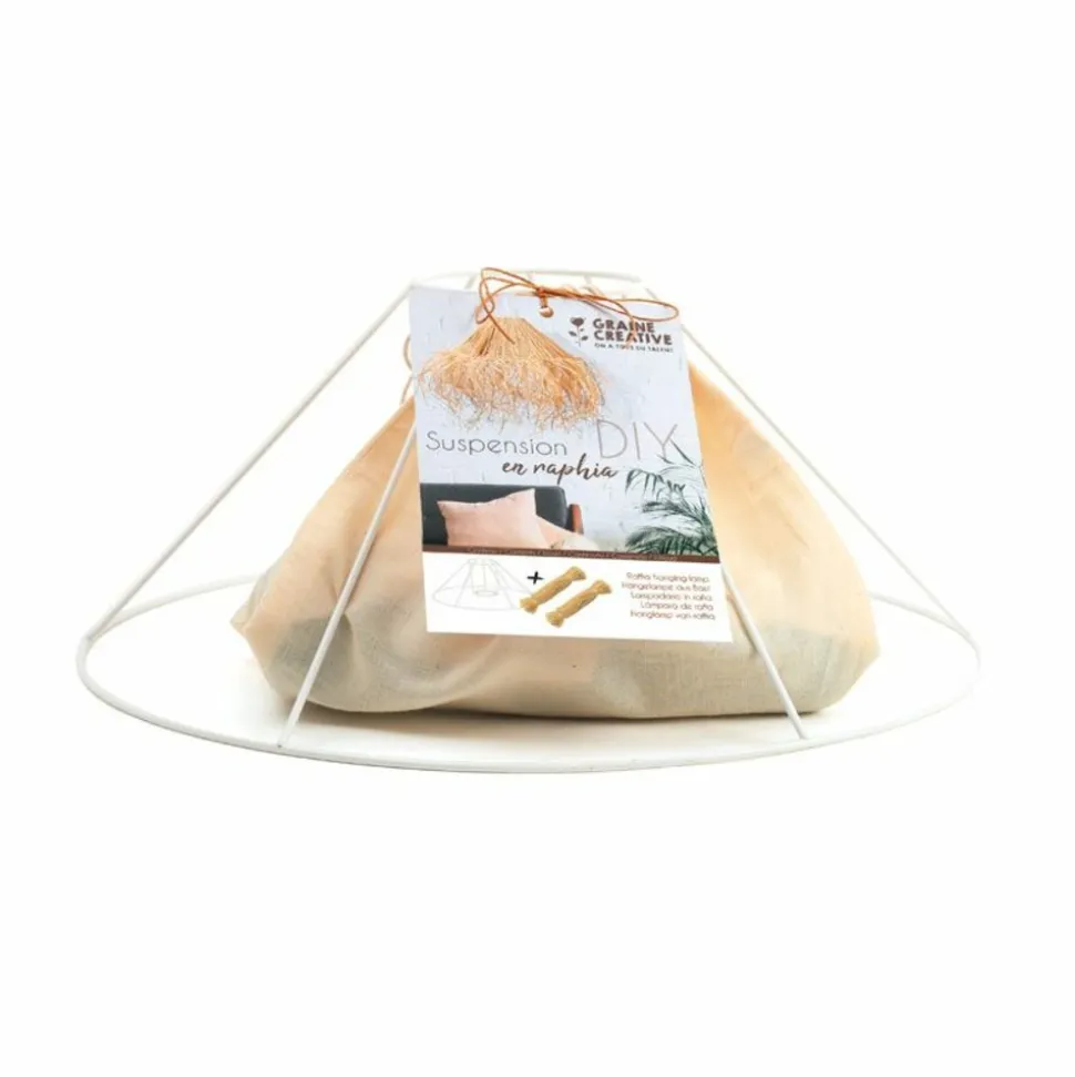 GRAINE CRÉATIVE - Customiser son abat-jour en raphia - coffret diy