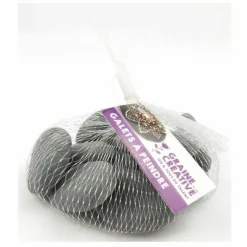 GRAINE CRÉATIVE - 10 galets à peindre - gris foncé