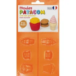 GRAINE CRÉATIVE - Moules pour gomme à modeler patagom - junk food