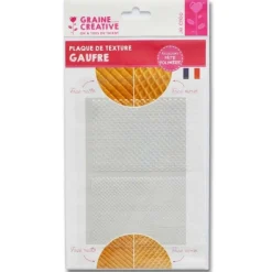 GRAINE CRÉATIVE - Plaque de texture pour pâte polymère - gaufre