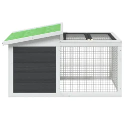 HELLOSHOP26 - Clapier 100,5 x 54 x 55 cm bois de pin massif gris