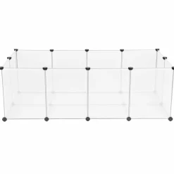 HELLOSHOP26 - Enclos petits animaux fond cage modulable cochon d'inde hamster lapin rongeur petits animaux domestiques 143 x 73 x 46 cm pan