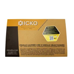 ICKO APICULTURE - 20 feuilles de cire gaufrée premium