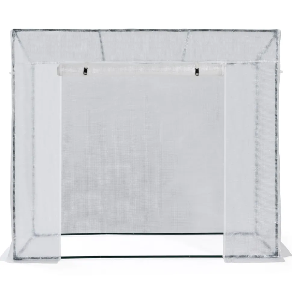 IDMARKET - Serre de jardin blanche toutes saisons avec fenêtre et porte zippée