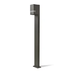 KOBI - Borne extérieur rectangle aluminium gu10 noir 100cm 230v ip44 professionnel