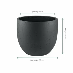 LA GREEN TOUCH - Pot new egg gris 65 cm