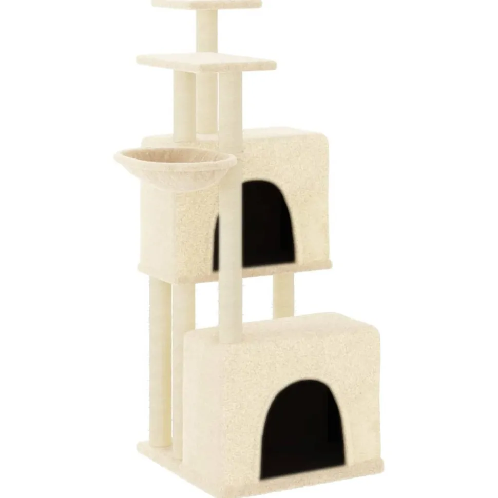 MAISON EXCLUSIVE - Arbre à chat avec griffoirs en sisal crème 122 cm