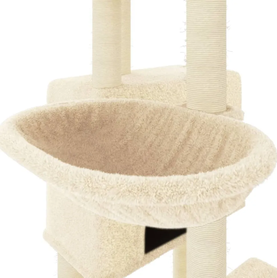MAISON EXCLUSIVE - Arbre à chat avec griffoirs en sisal crème 122 cm