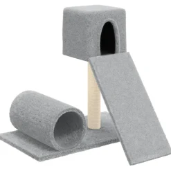MAISON EXCLUSIVE - Arbre à chat avec griffoir en sisal gris clair 59 cm