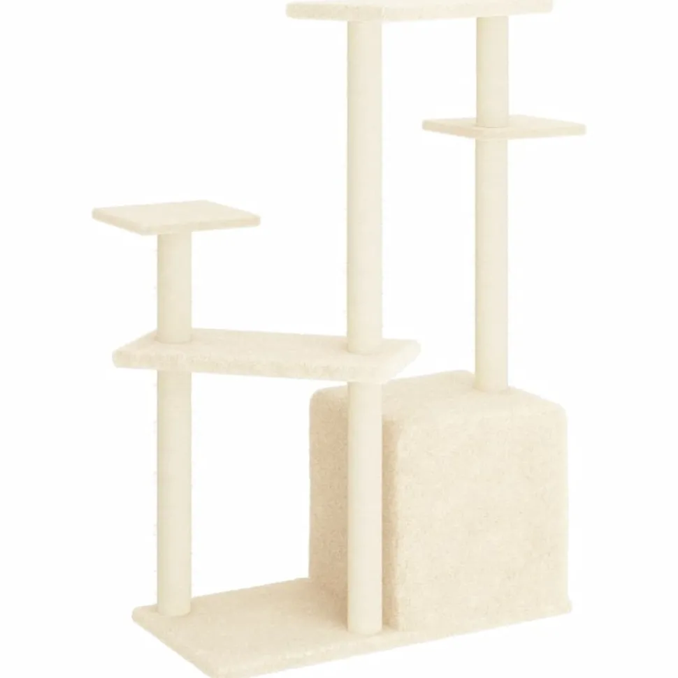 MAISON EXCLUSIVE - Arbre à chat avec griffoirs en sisal crème 107,5 cm