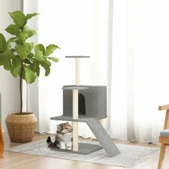 MAISON EXCLUSIVE - Arbre à chat avec griffoirs en sisal gris clair 109 cm