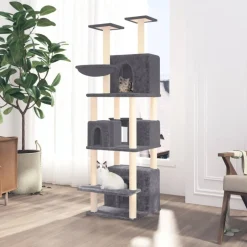 MAISON EXCLUSIVE - Arbre à chat avec griffoirs en sisal gris clair 119 cm