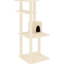 MAISON EXCLUSIVE - Arbre à chat avec griffoirs en sisal crème 123 cm