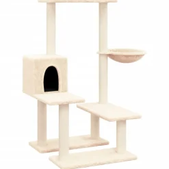 MAISON EXCLUSIVE - Arbre à chat avec griffoirs en sisal crème 94,5 cm