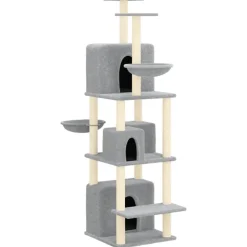MAISON EXCLUSIVE - Arbre à chat avec griffoir en sisal gris foncé 59 cm