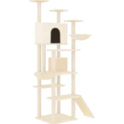 MAISON EXCLUSIVE - Arbre à chat avec griffoirs en sisal crème 119 cm