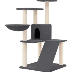 MAISON EXCLUSIVE - Arbre à chat avec griffoirs en sisal gris clair 110 cm