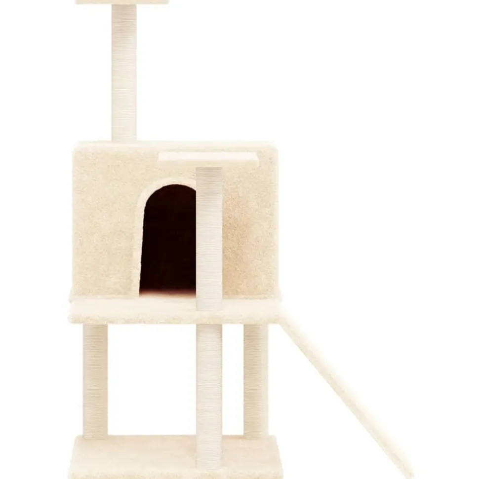 MAISON EXCLUSIVE - Arbre à chat avec griffoirs en sisal crème 109 cm
