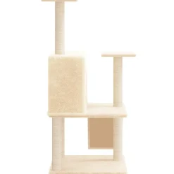 MAISON EXCLUSIVE - Arbre à chat avec griffoirs en sisal crème 109 cm
