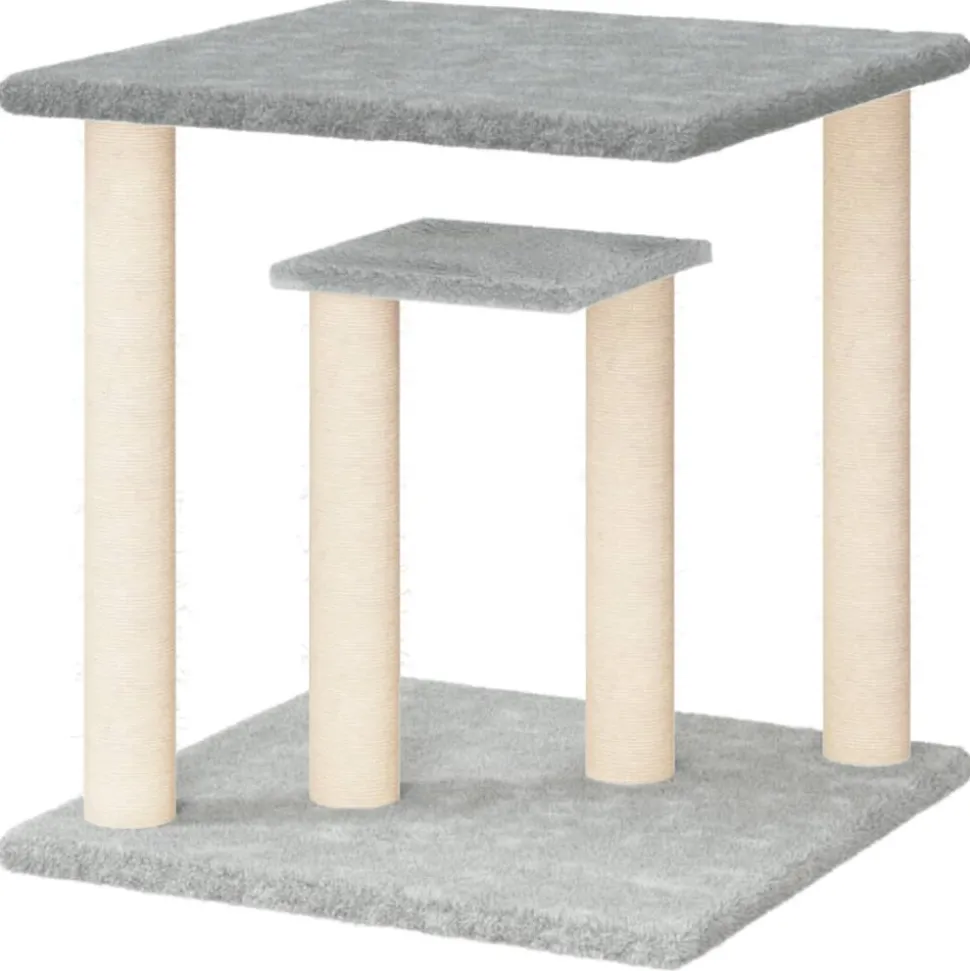 MAISON EXCLUSIVE - Arbres à chat avec plates-formes gris clair 50 cm