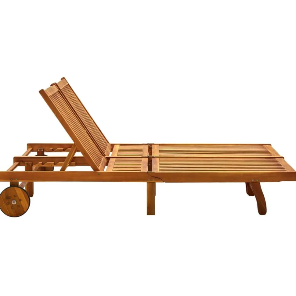 MAISON EXCLUSIVE - Chaise longue 2 places bois d'acacia massif