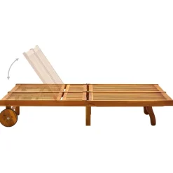 MAISON EXCLUSIVE - Chaise longue 2 places bois d'acacia massif