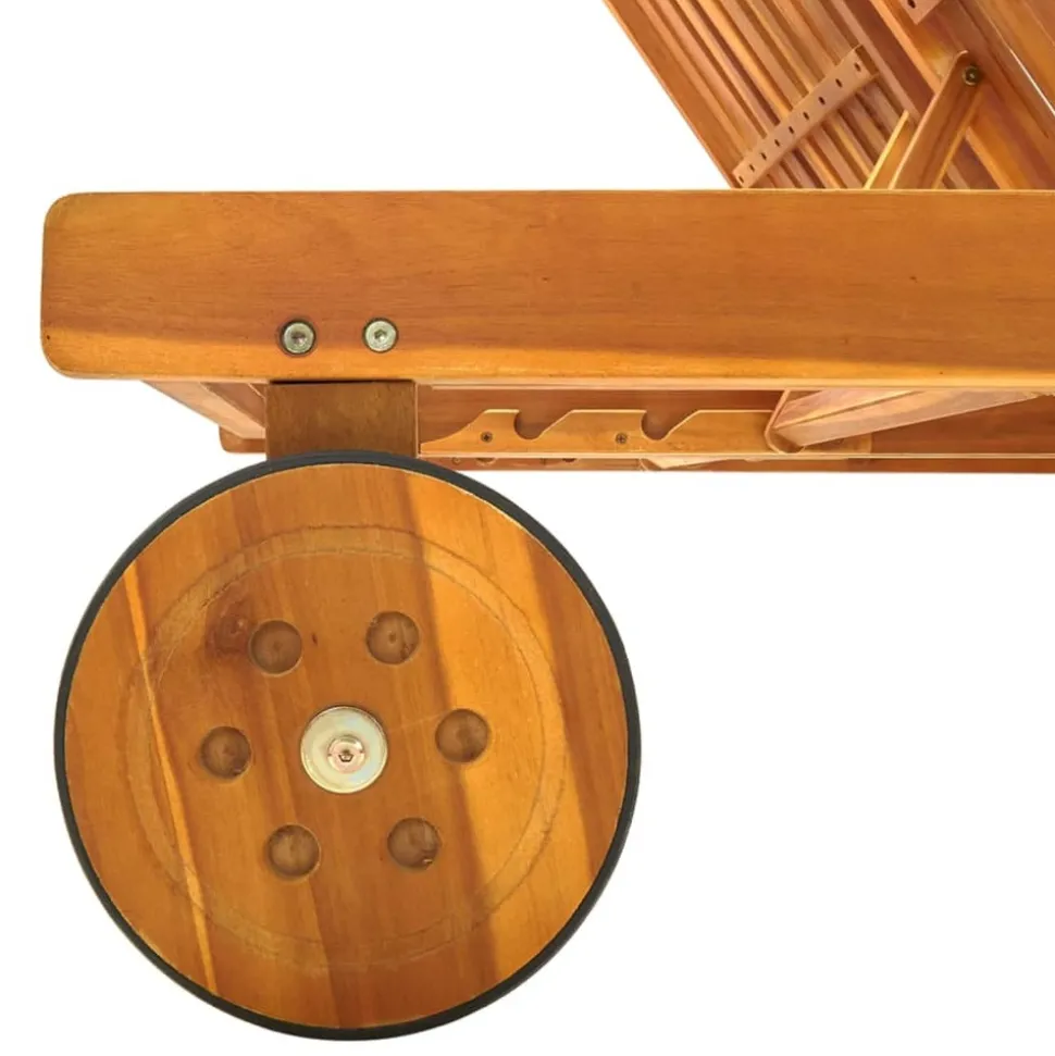 MAISON EXCLUSIVE - Chaise longue 2 places bois d'acacia massif