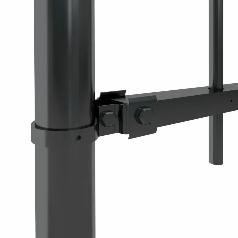 MAISON EXCLUSIVE - Clôture de jardin avec arceau en acier 537 x 120 cm noir