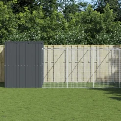 MAISON EXCLUSIVE - Niche pour chien avec cour anthracite 214x1273x181 cm