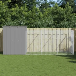 MAISON EXCLUSIVE - Niche pour chien avec cour gris clair 165x455x181 cm