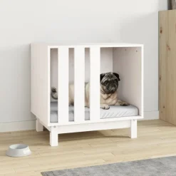MAISON EXCLUSIVE - Niche pour chien blanc 60x45x57 cm bois de pin massif