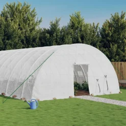 MAISON EXCLUSIVE - Serre avec cadre en acier blanc 108 m² 18x6x2,85 m