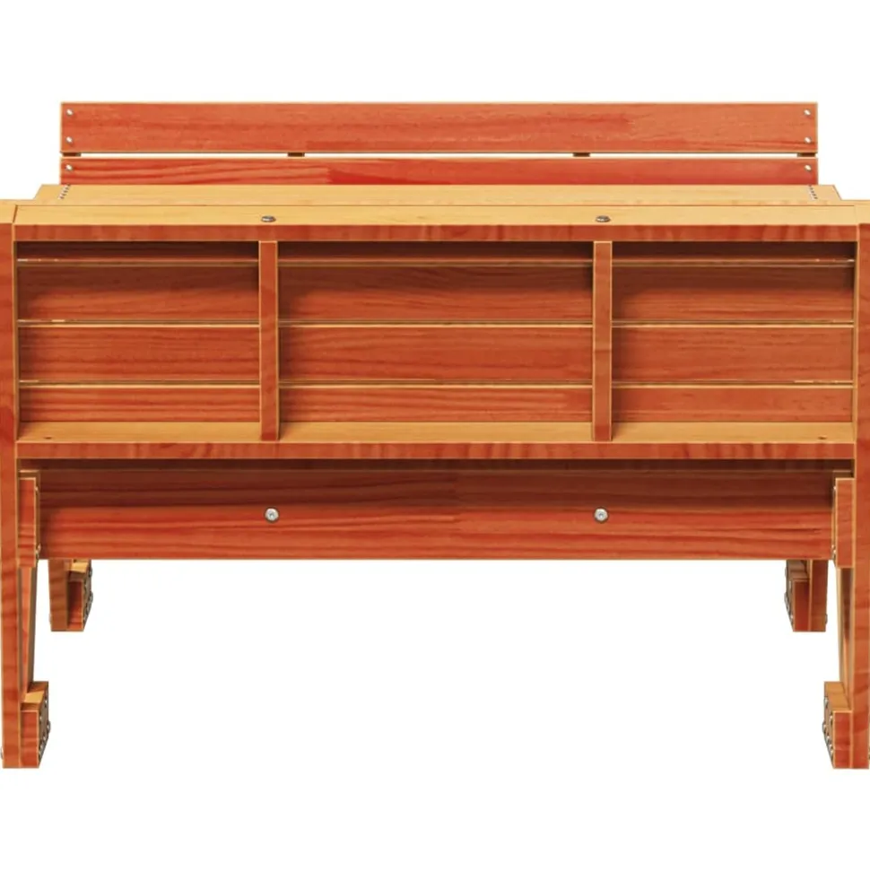 MAISON EXCLUSIVE - Table de pique-nique pour enfants cire marron bois massif pin