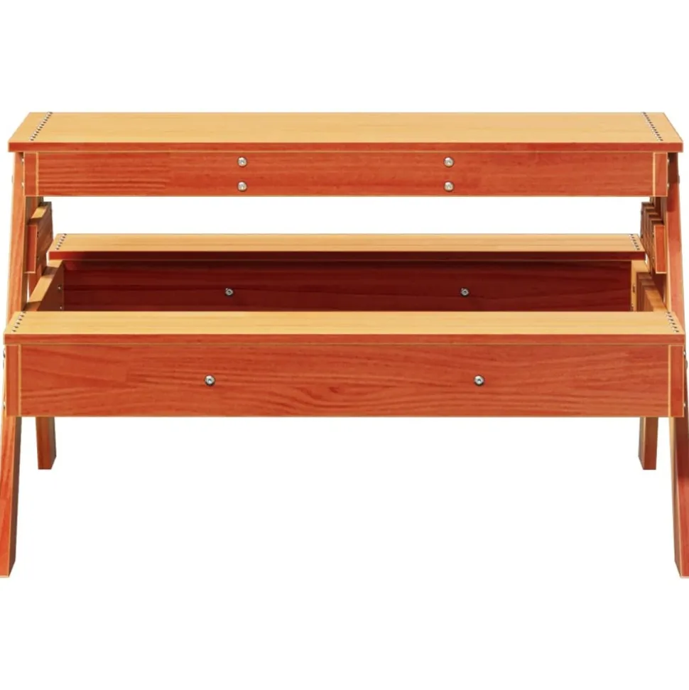 MAISON EXCLUSIVE - Table de pique-nique pour enfants cire marron bois massif pin