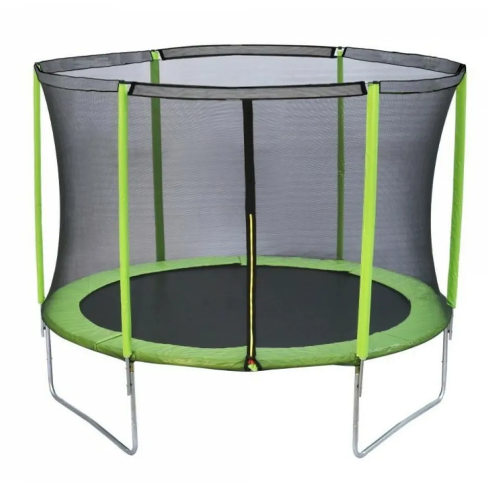 1.- MASGAMES OUTDOOR GAMES - Trampoline masgames force 305 avec filet de protection, échelle et ancrages