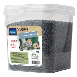 MULTITANKS - Seau de graines de tournesol noir 2 kgs pour oiseau de la nature - lot de 4