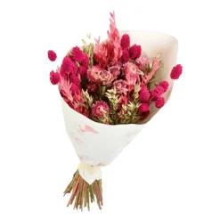 NATURALYS - Bouquet de fleurs séchées : Trendy rose - H.50cm